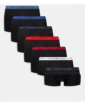 Tommy Hilfiger Signature Cotton 7 Pack Trunks - Black
