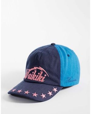 Collusion Washed Surf Cap With Embroidery - Blue