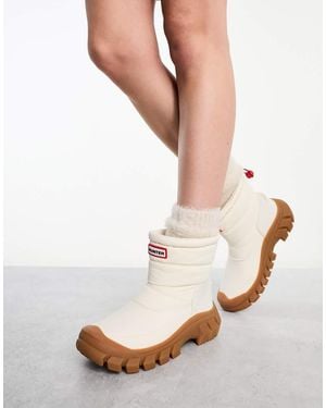 HUNTER Intrepid Short Snow Boot - White