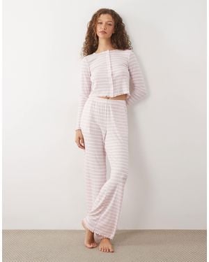 Boux Avenue Pointelle Buttondown Pyjama Set - Pink