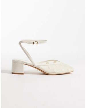 ALDO Eliaa Block Heeled Shoe With Ankle Strap - White