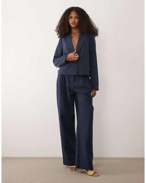Y.A.S High Waisted Tailored Trousers Co-ord - Blue