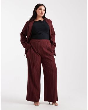 Pieces Plus Pieces Curve Tailo Pants Co-ord - Red