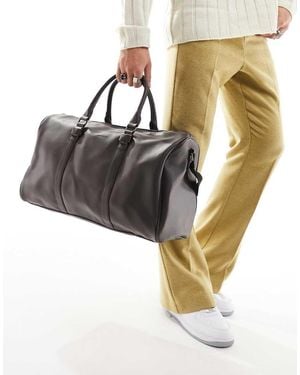 French Connection Faux Leather Holdall Bag - Brown