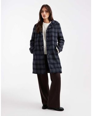 Mango Teen Tailored Hooden Coat - Blue