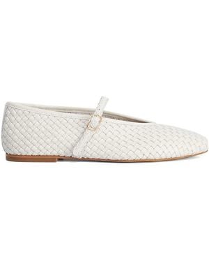 Dune Wide Fit Wf Headliner Ballet Court Shoes - White