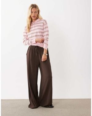Mango Polo Top Met Lange Mouwen - Roze