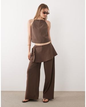 ASOS Tailored Skirt Trouser - Natural
