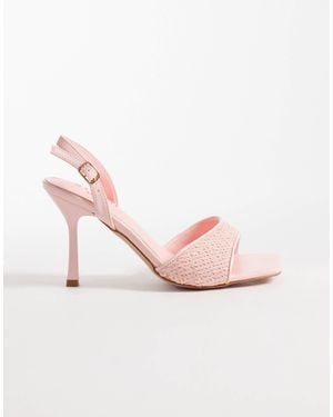 SIMMI Simmi London Wide Fit Cindy Heeled Sandals With Sequins - Pink