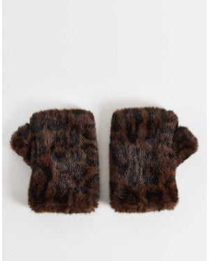 Accessorize Guanti Senza Dita - Marrone