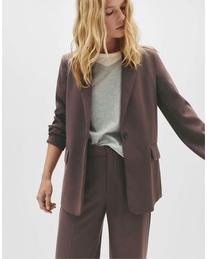 Pull&Bear – basic – blazer - Grau