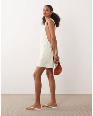 ASOS – jeans-playsuit - Natur
