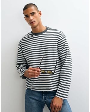 Weekday Oversized Boxy Long Sleeve T-shirt - Gray
