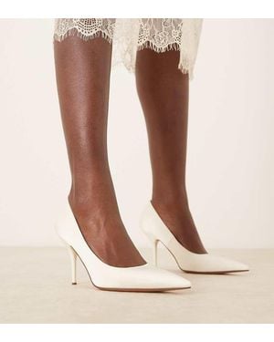 ASOS Wide Fit Perth Pointed Stiletto High Heel Court Shoes - Brown