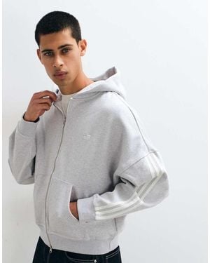 adidas Originals Signature Sweat Full Zip Hoodie - Grey