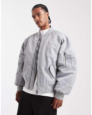 ASOS Oversized Bomber Jacket - Grey