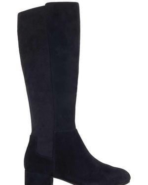 Dune Wide Fit Tayla Suede Boots - Blue
