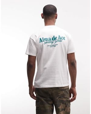 Alma de Ace Sporting Goods Back Print Logo T-Shirt - White