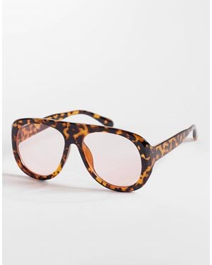 Kaiia – exclusive – breite pilotensonnenbrille - Grau