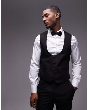 TOPMAN Smal Smokinggilet - Zwart