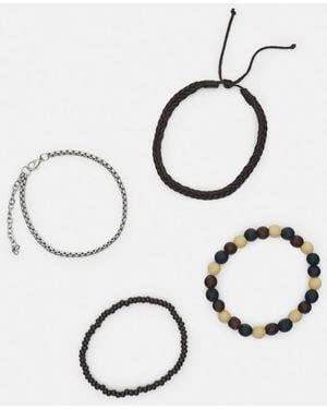 Pull&Bear Confezione Da 4 Bracciali - Bianco