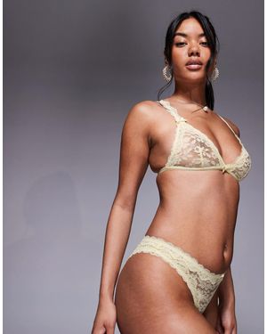 ASOS – hazel – brazilian-cut-slip aus spitze - Braun