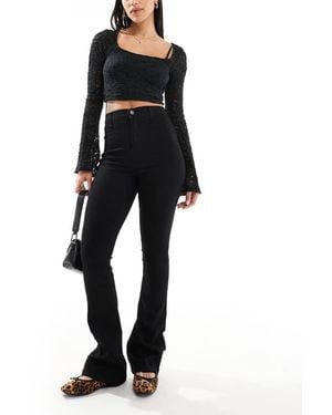 Don't Think Twice Dtt Bianca High Waist Flared Jeans - Black