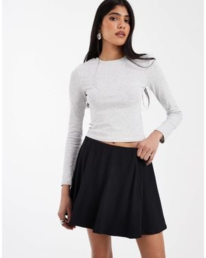 ASOS Polyamide Slinky Skater Skort - White