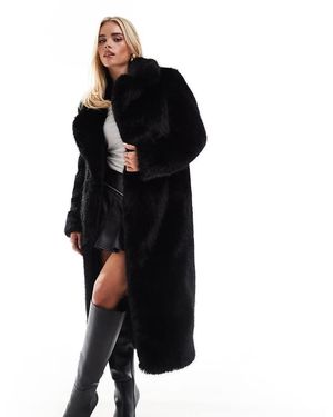 Forever New Faux Fur Maxi Coat - Black