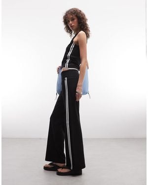 Collusion Low Rise Flared Track Pant Co-ord - White