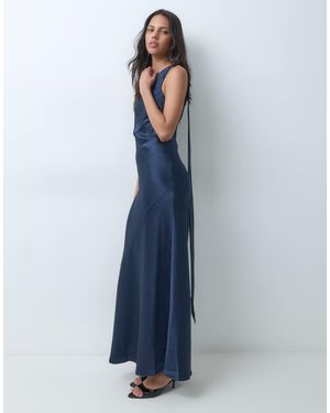 Pretty Lavish Sheree Exclusive Scarf Detail Maxi Dress - Blue