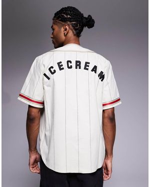 ICECREAM Honkbalshirt - Wit