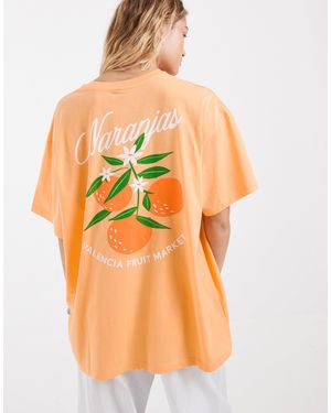 Vero Moda Valencia Oranges Oversized Graphic T-shirt