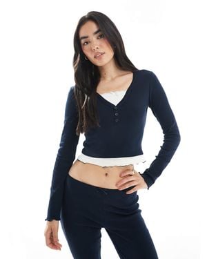 Miss Selfridge 2 In 1 Top Co Ord Set In - Blue