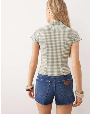 Wrangler Denim Cowboyshort - Blauw