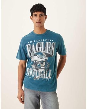 Abercrombie & Fitch T-Shirt Con Grafica Stampata Sul Retro - Blu