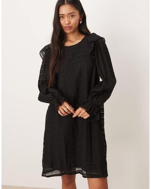 Jdy Robe courte texturée à volants - Noir