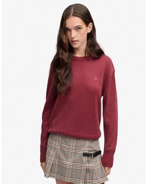 Superdry Classic strickpullover - Rot