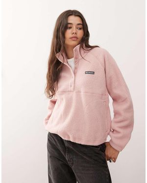 Columbia Jasper Ridge Pebbled Fleece Half Snap - Pink