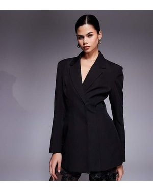 Kaiia Exclusive Cinched Waist Blazer Co-Ord - Blue