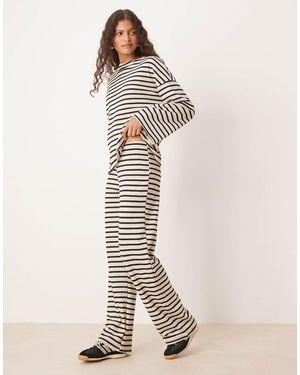 ASOS Waffle Flare Trouser Co-Ord - Natural