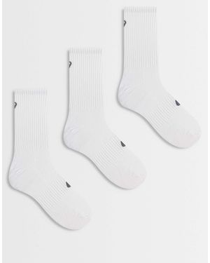 Asics 3 Pack Crew Sock - White