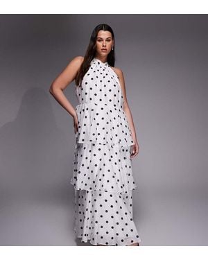 Forever New Tiered Halter Neck Midaxi Dress - Multicolour