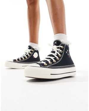 Converse Zapatillas De Deporte Negras Chuck Taylor All Star Lift Hi De - Negro