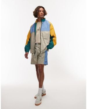 Parlez Breeze Contrast Panel Detail Track Jacket - Blue