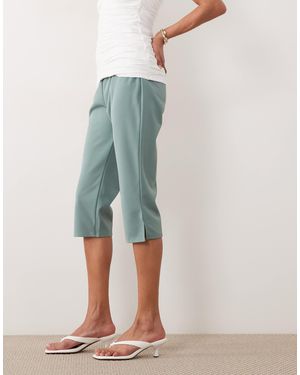 ASOS Capri Pants With Side Slit - Blue