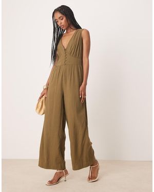 Nobody's Child Sleeveless Starlight Jumpsuit - Natural