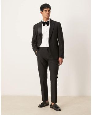ASOS Slim Tuxedo Trousers - Black