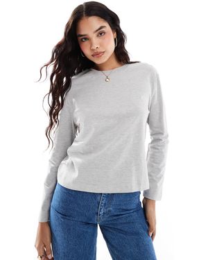 SELECTED Oversized Top - Gray