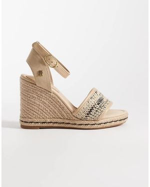 Tommy Hilfiger Wedge Heel Espadrille Sandals - Metallic